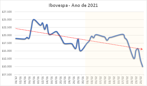 Ibovespa - Ano de 2021