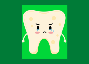 mancha dentes ilustracao