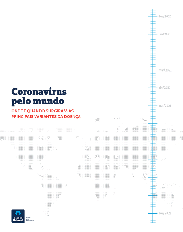 infográfico mostra como foi o crescimento de covid no mundo, assim como as cepas