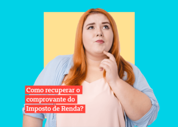 Mulher de cabelo ruivo pensa como recuperar comprovante do imposto de renda