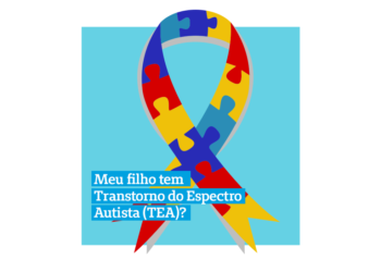símbolo do autismo sobre um fundo azul