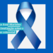 Fita azul representa a campanha março azul-marinho para conscientização do câncer colorretal
