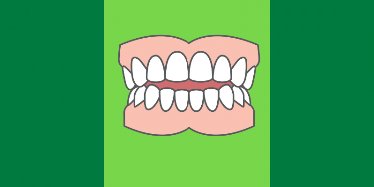 imagem de dentinhos em uma boca com mordida aberta